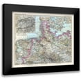 thumbnail image 1 of Stieler 14x12 Black Modern Framed Museum Art Print Titled - Northwest Germany - Stieler 1885, 1 of 5