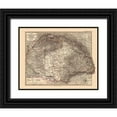 thumbnail image 1 of Stieler 14x12 Black Ornate Wood Framed with Double Matting Museum Art Print Titled - Countries of Hungarian Crown Europe - Stieler 1885, 1 of 4