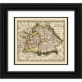 thumbnail image 1 of Stieler 16x15 Black Ornate Wood Framed with Double Matting Museum Art Print Titled - Southwest Germany - Stieler 1852, 1 of 4