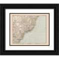 thumbnail image 1 of Stieler 18x15 Black Ornate Wood Framed with Double Matting Museum Art Print Titled - Southeast Brazil - Stieler 1885, 1 of 4