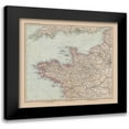 thumbnail image 1 of Stieler 23x20 Black Modern Framed Museum Art Print Titled - Northwestern France - Stieler 1885, 1 of 5