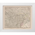 thumbnail image 1 of Stieler 31x26 White Modern Wood Framed Museum Art Print Titled - Europe Central Russia - Stieler 1885, 1 of 4
