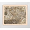 thumbnail image 1 of Stieler 31x26 White Modern Wood Framed Museum Art Print Titled - North West Austria Hungary - Stieler  1885, 1 of 4