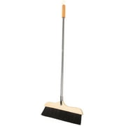 Stiff Bristle Push Broom with Long Handle - Floor Sweeper