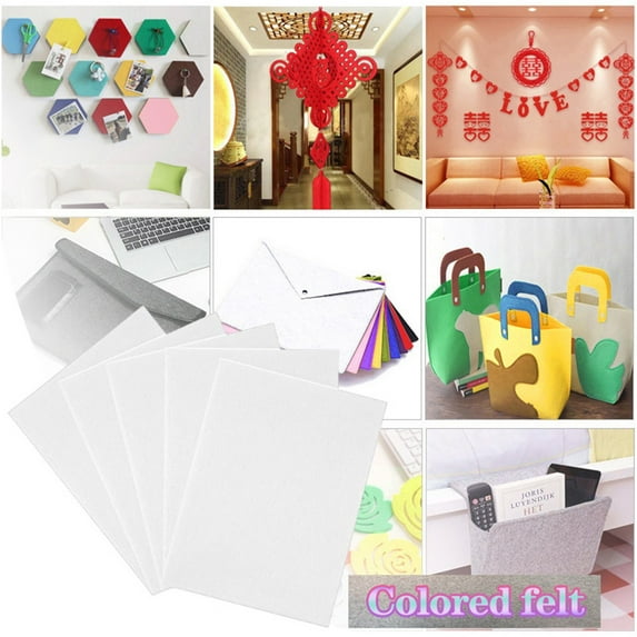 Stiff F^elt Sheets for Crafts, 9x12 in 3mm Thick Colored Craft Fabric Hard Pieces for Kids, Crafting, Sewing, Art Projects