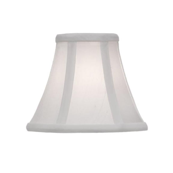 Stiffel ST117 3 x 6 x 5 in. Softback Mini Bell with Candleclip Lamp Shade, Off White Silk Shantung