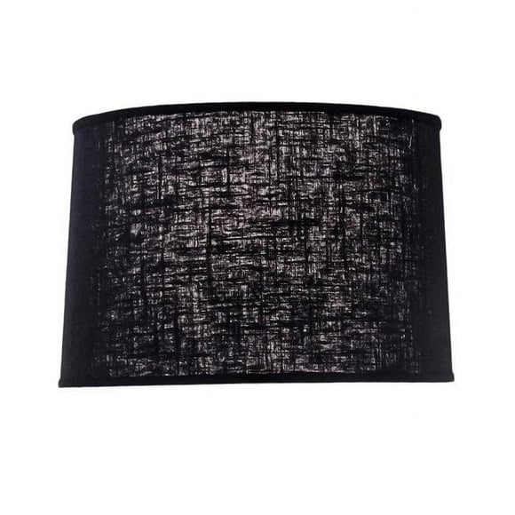 Stiffel ST22 14 x 15 x 10 in. Softback Drum Lamp Shade, Chelsea Black