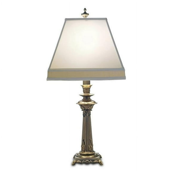 Stiffel TL-A856-RB 33 in. Roman Bronze Table Lamp with Off White & Tan Camelot Shade