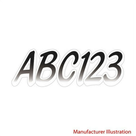 Stiffie Boat Alphanumeric Id Decal WL39-SS | Black 3 x 2 Inch Kit