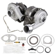 Stigan Compound Turbo w/ Turbocharger Gaskets & Oil Feed Line For Ford Super Duty 6.4L PowerStroke Diesel 2008 2009 2010