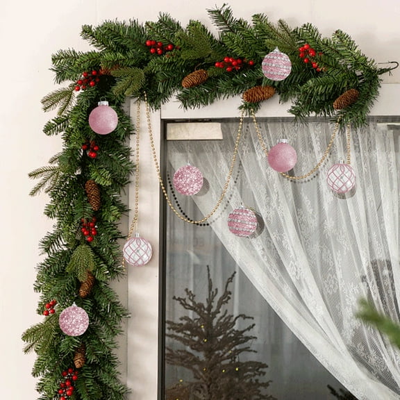 Stijggn 12pcs Christmas Ball Ornaments for Tree Christmas Tree Decorations Glittering Hanging Bulbs Pendants for Xmas Party Holiday Decorations