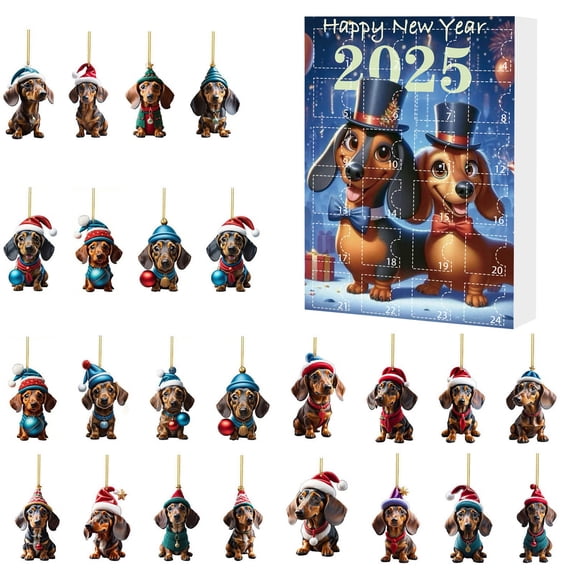 Stijggn Advent Calendar Christmas Decor 24 Days Christmas Countdown Calendar for Christmas Tree Decorations Holiday Home Halloween Deco