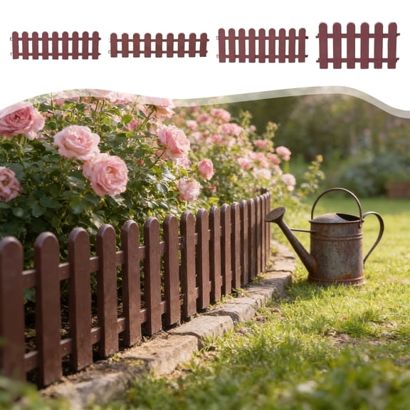 Stijggn Backyard Fence Fairy Garden Accessories Outdoor Fence for Plant Pot House Flowerpot DIY Crafts Decor