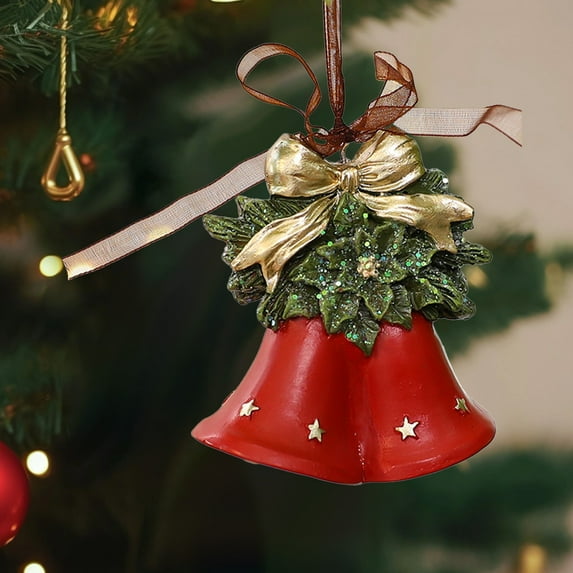 Stijggn Bells for Christmas Decoration Christmas Decorations Large Rustic Metal Bell Decoration Xmas Hanging Decorative Bell for Christmas Tree, Wreath, Door & Party Supplies