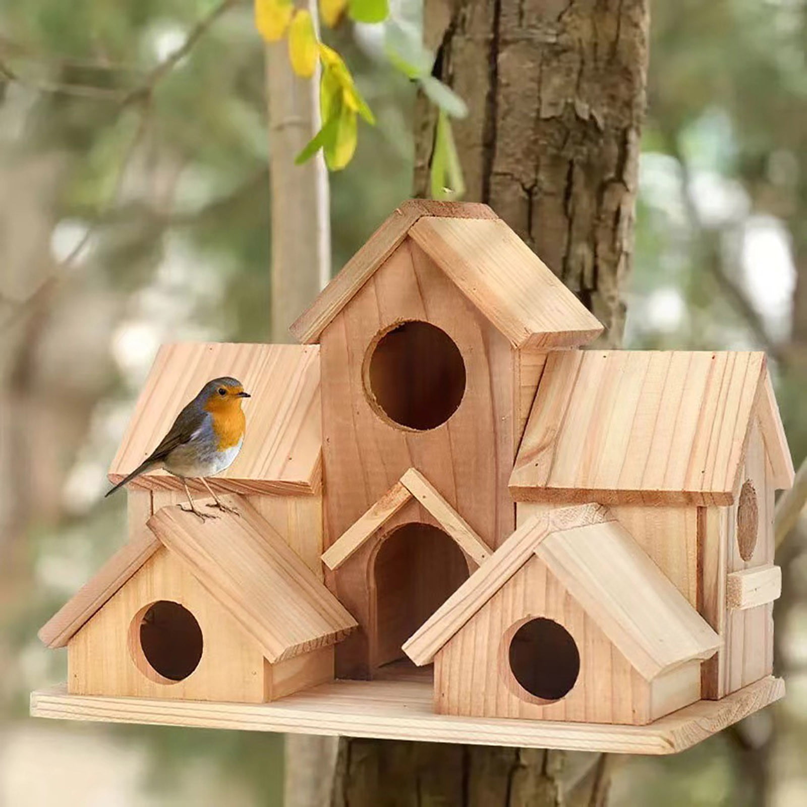 Stijggn Bird Feeder Durable Outdoor Hanging, Easy to Clean, Metal Mesh Ventilated, Bird Watching Gift & Garden Decor for Cardinals, Bluebirds & Wild Birds
