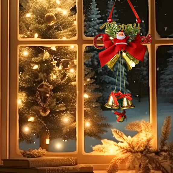 Stijggn Christmas Decorations Bells Christmas Decorations Vintage Jingle Bell Ornaments for Christmas Tree, Wreath, Door & Party Supplies