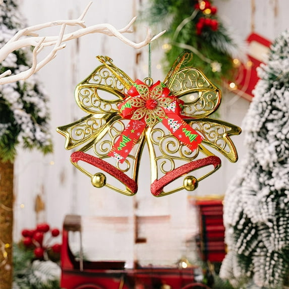 Stijggn Christmas Decorations Bells Christmas Gifts for Kids Vintage Gold Bell Ornaments Hanging Wind Chimes Decorations Christmas Tree Decorations Xms Party Gifts Favors
