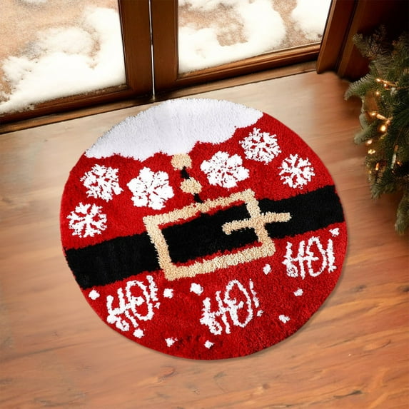 Stijggn Christmas Floor Mats Holiday Mats Winter Holiday Welcome Mat for Covered Outdoor Area for Living Room Bedroom Home Decor Nursery Holiday Decorative