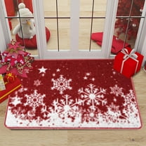 Stijggn Christmas Heated Floor Mat Christmas Decorations Winter Holiday Welcome Mat for Covered Outdoor Area Perfect for Porch, Living Room, Entryway