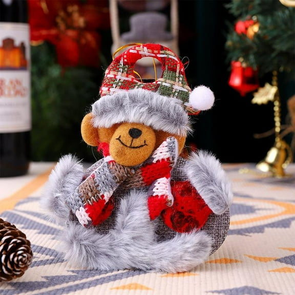 Stijggn Christmas Plush Toys Christmas Ornaments Santa Claus Plush Doll Reindeer Stuffed Animal Snowman Christmas Stuffed Animal for Girls, Kids on Birthday, Christmas