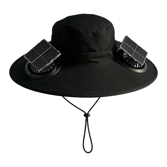 Stijggn Cooling! Father Day Gifts Fan Hat, Sun Hats for Women Men, Solar Powered Wide Brim Outdoor Bucket Hat Beach Hat, Cooling Fans that Blow Cold Air, Fishing Camping Beach Hats