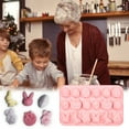 thumbnail image 1 of Stijggn Easter Chocolate Molds 18 Cavity Rabbit Fondant Mold Easter Bunny Ears Chocolate Candy Silicone Molds for Candy Making, Jelly, 1 of 9