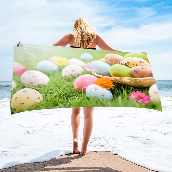 Stijggn Lightweight Beach Towels Oversized, Highly Absorbent Quick Drying Bath Towels, Beach Essentials for Bath Pool Beach Summer and Vacation Gift for Women Men