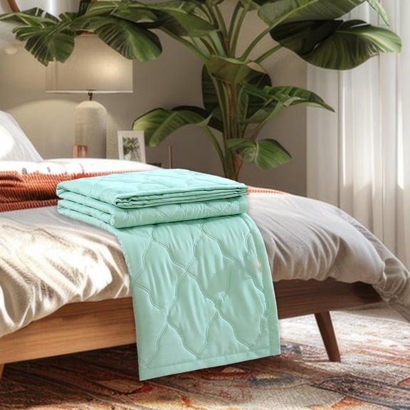 Stijggn Lightweight Comforter Queen Size, Breathable Comfortable Blanket for Nights Sweats, Double Sided Bamboo-Derived Rayon All-Season Machine Washable&Durable Gift for K*ids