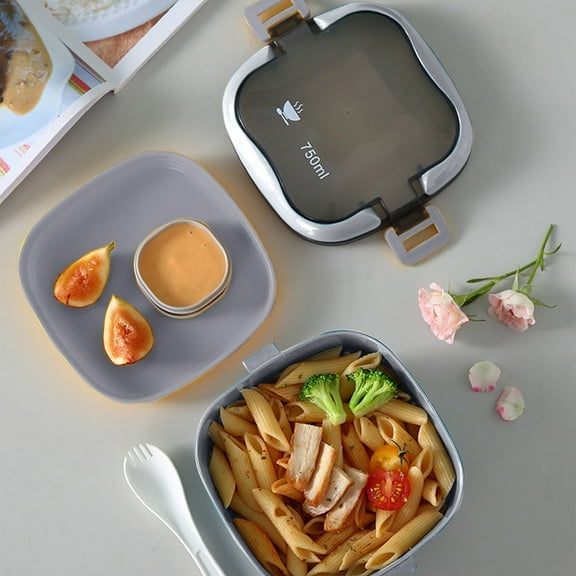 Stijggn Lunch Box Meal Prep Containers with Divided Sections, Separated Food Storage Container with Matching Cutlery, Multi Scene Safe for Heating & Cleaning