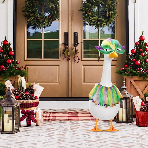Stijggn Porch Goose Spring Outfits 23 Inch Seasonal Holiday Goose Outfits Summer 4th of July Spring All Seasons Lawn Porch Goose Clothes Costume for Outdoor Garden Yard Patio Art Decor