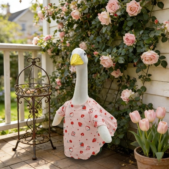 Stijggn Porch Goose Spring Outfits 23 Inch Spring Porch Goose Outfit Summer Porch Goose Clothes for Patio Lawn Yard