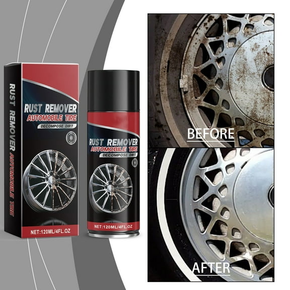 Stijggn Rust Remover Spray Rust Remover Spray Heavy Duty Metal Cleaner,Multipurpose Rust Stain Remover Spray for Vehicles, Tools, Chains, Iron Out Rust Stain Remover,120ml
