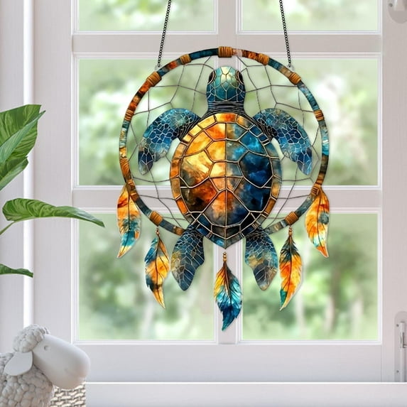 Stijggn Suncatcher Hanging Window Decor Hanging Decor Annimal Acrylic Sun Catcher Decor Stained Panel Hangings Wall Art Decor for Garden Home