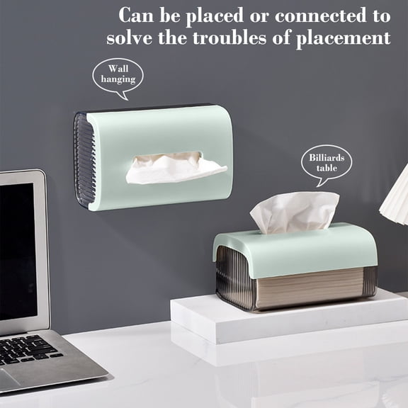 Stijggn Tissue Box Cover, Decorative Storage Tissue Box Provides Smooth Facial Napkin Dispensing for Tabletop Bathroom Car Office And Gift For Family Friend