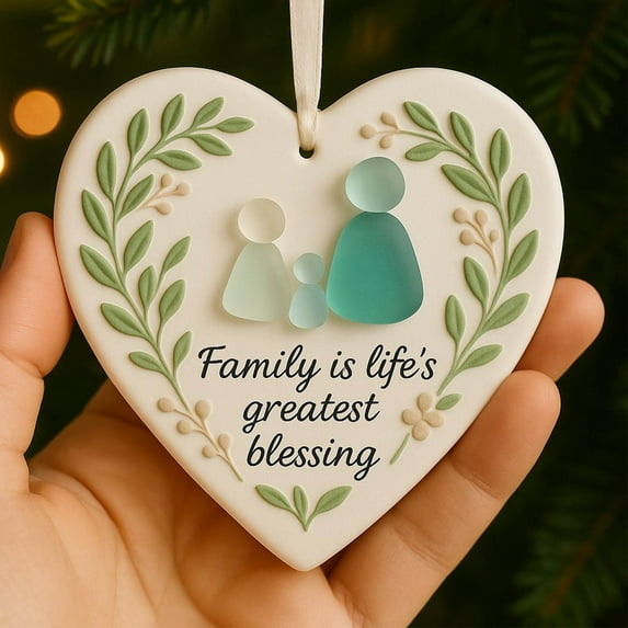 Stijggn True Friendship Sea Glass Ornament Christmas Ornament Kits Christmas Pendant,Can Be Used as a Christmas Tree Ornament Perfect for Friends or Lovers