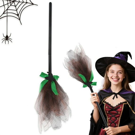 Stijggn Witches Broom Halloween Decor Animated Light up Moving Broomstick with Spooky Sounds, Dancing Magic Witch Broom for Indoor & Outdoor Porch Halloween Party Decorations