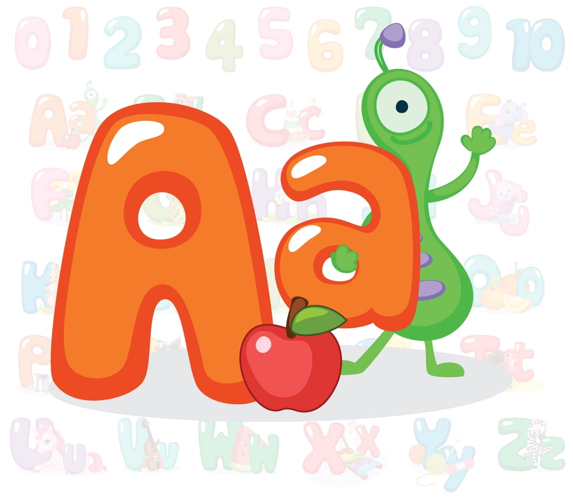 StikArt 101-174 Removable Kids Alphabet Letters & Numbers Wall Sticker ...
