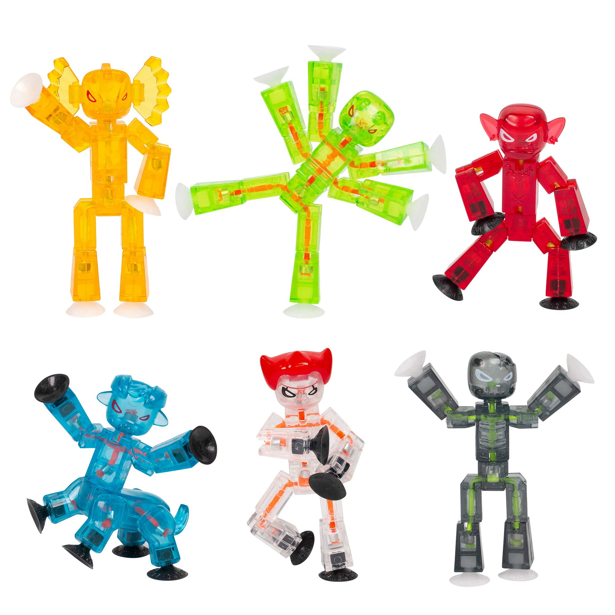2 Pcs Random Color Stikbot Screen Animation Toys Shed Dolls With Sucker Toys