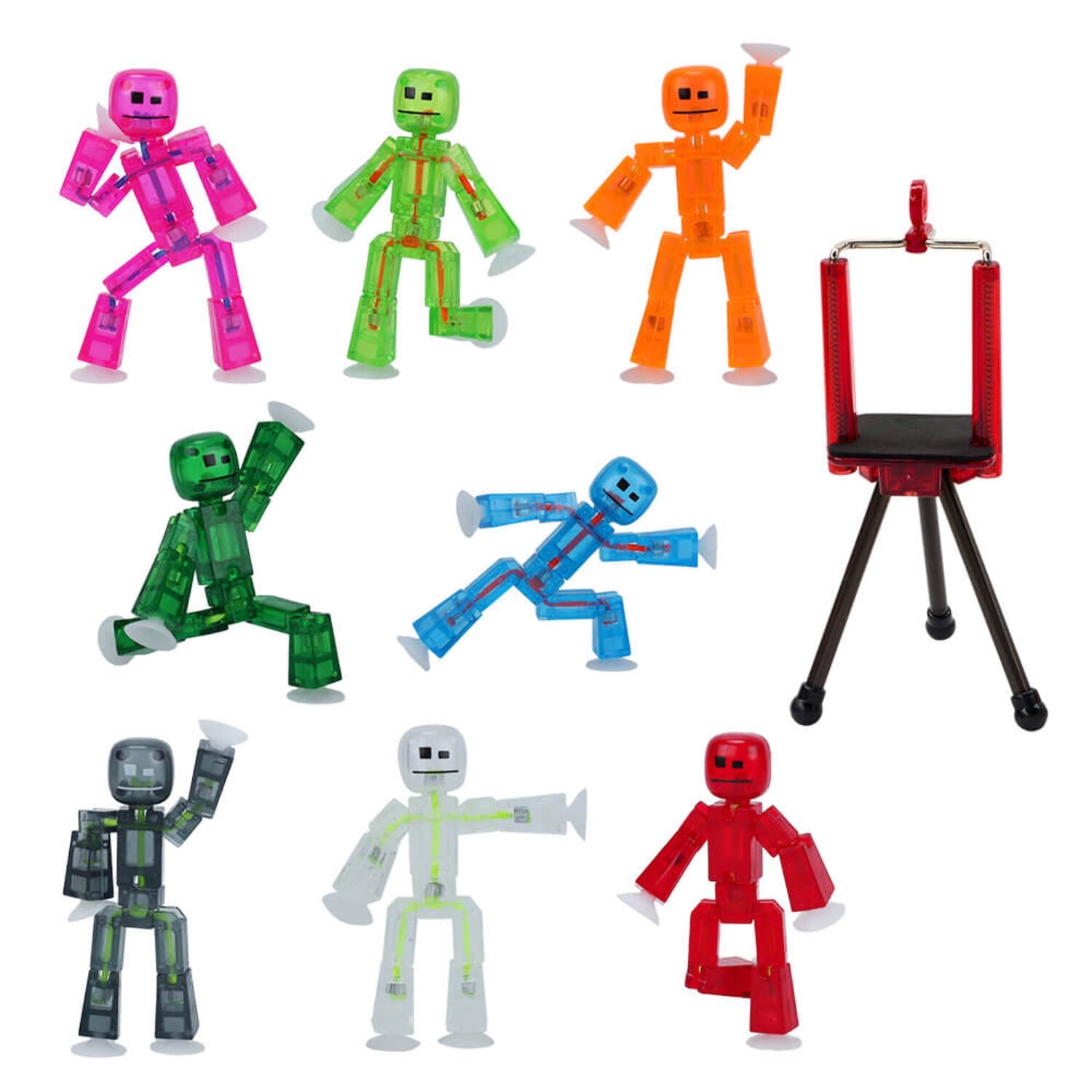 Stikbot Collectable Stop Motion Animation Figures, 8 Colors