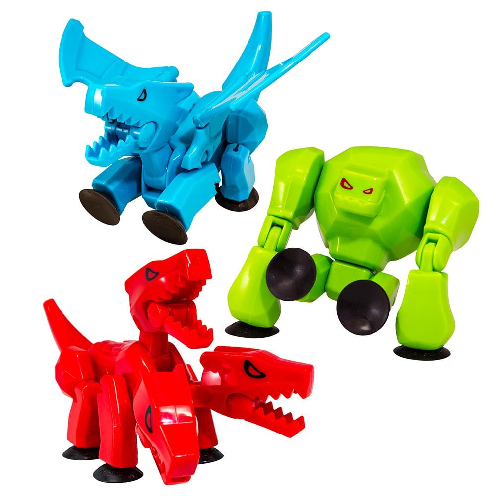 Zing Stikbot, Set of 8 Clear Collectable Action Figures and Mobile Phone Tripod, Create Stop Motion Animation