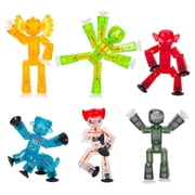 Stikbot Monsters Clear Colors Action Figure Set, 6 Pieces