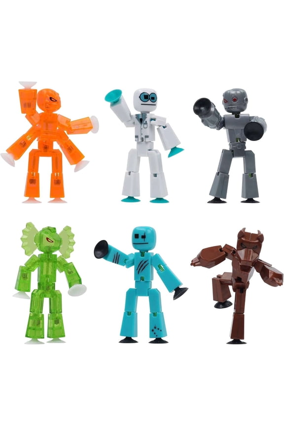 Stikbot Monsters Werewolf & Cyborg Figure 6-Pack