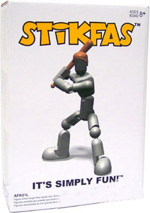 Stikfas Alpha Male Baseball Player Action Figure Kit [Gray]