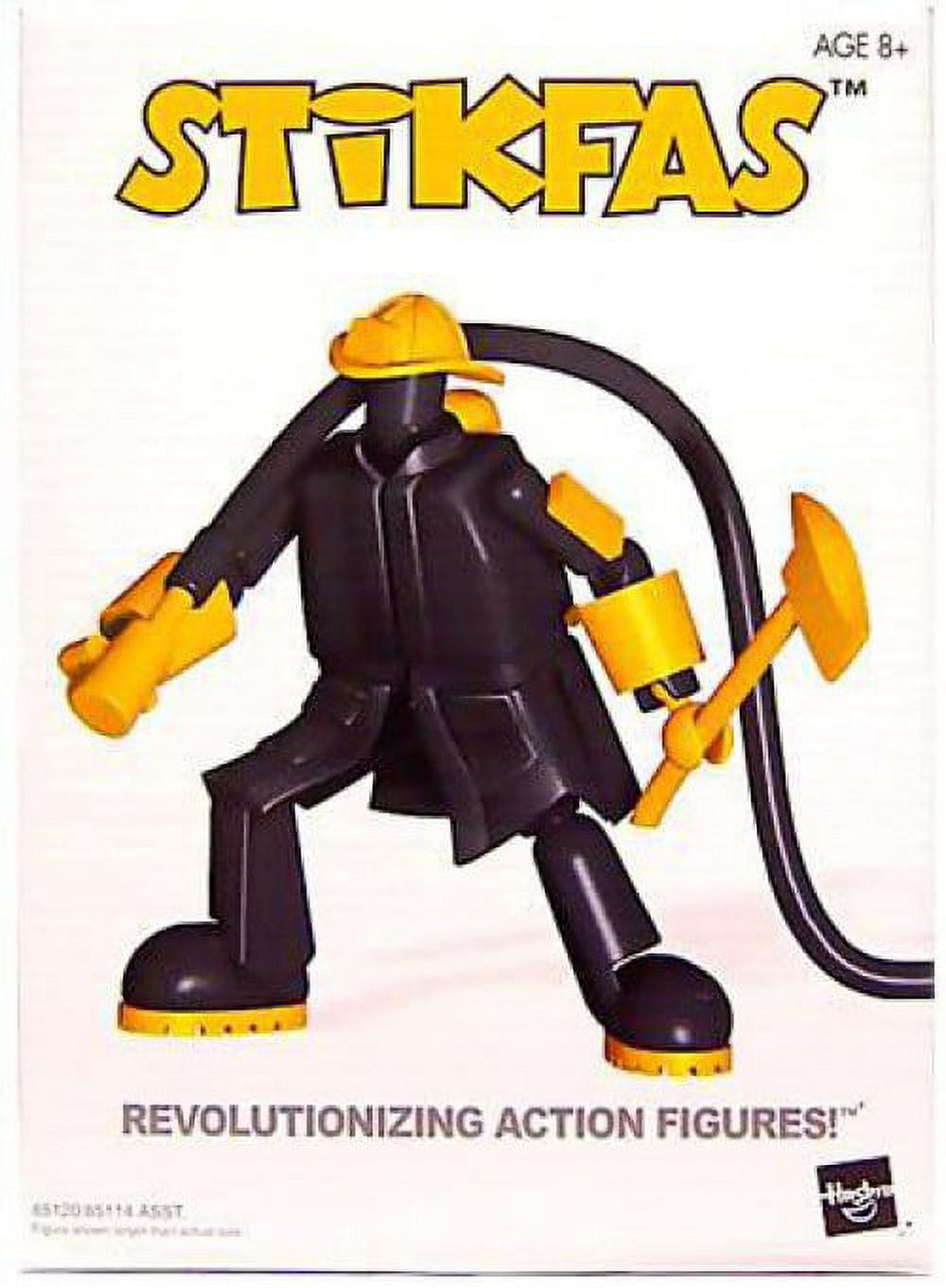 Stikfas Alpha Male Firefighter Play Collectible Action Figure Kit