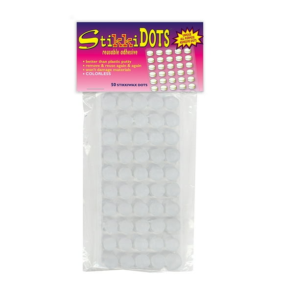 Stikki Dots Reusable Adhesive, 50 Per Pack, 6 Packs