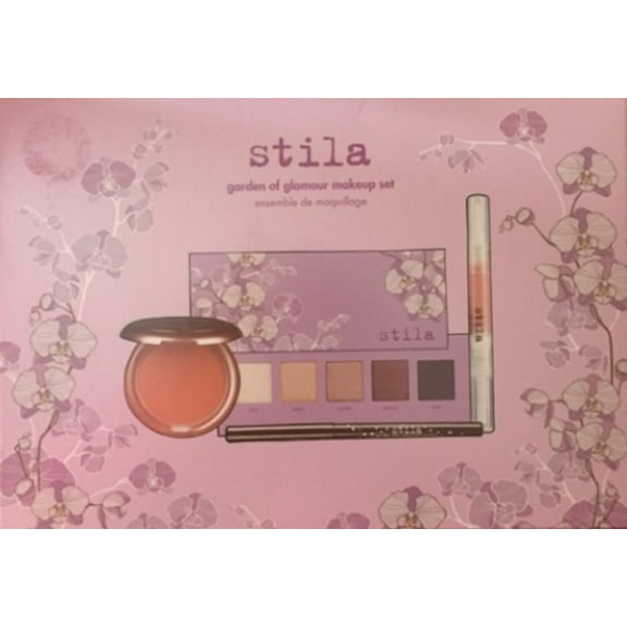 Stila Garden Of Glamour Set 5 Eye Shades- Peony Convertible Color -Liner Damsel