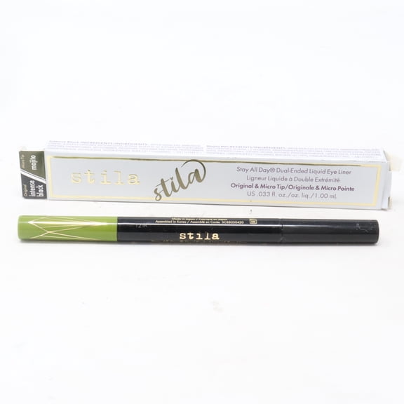 Stila Stay All Day Dual Eye Liner 0.33oz Intense Black / Mojito New With Box