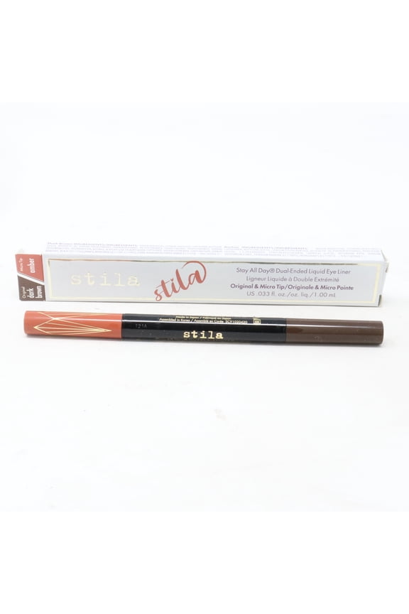 Stay All Day Dual Eye Liner Dark Brown / Amber 0.33oz/1.0ml New With Box