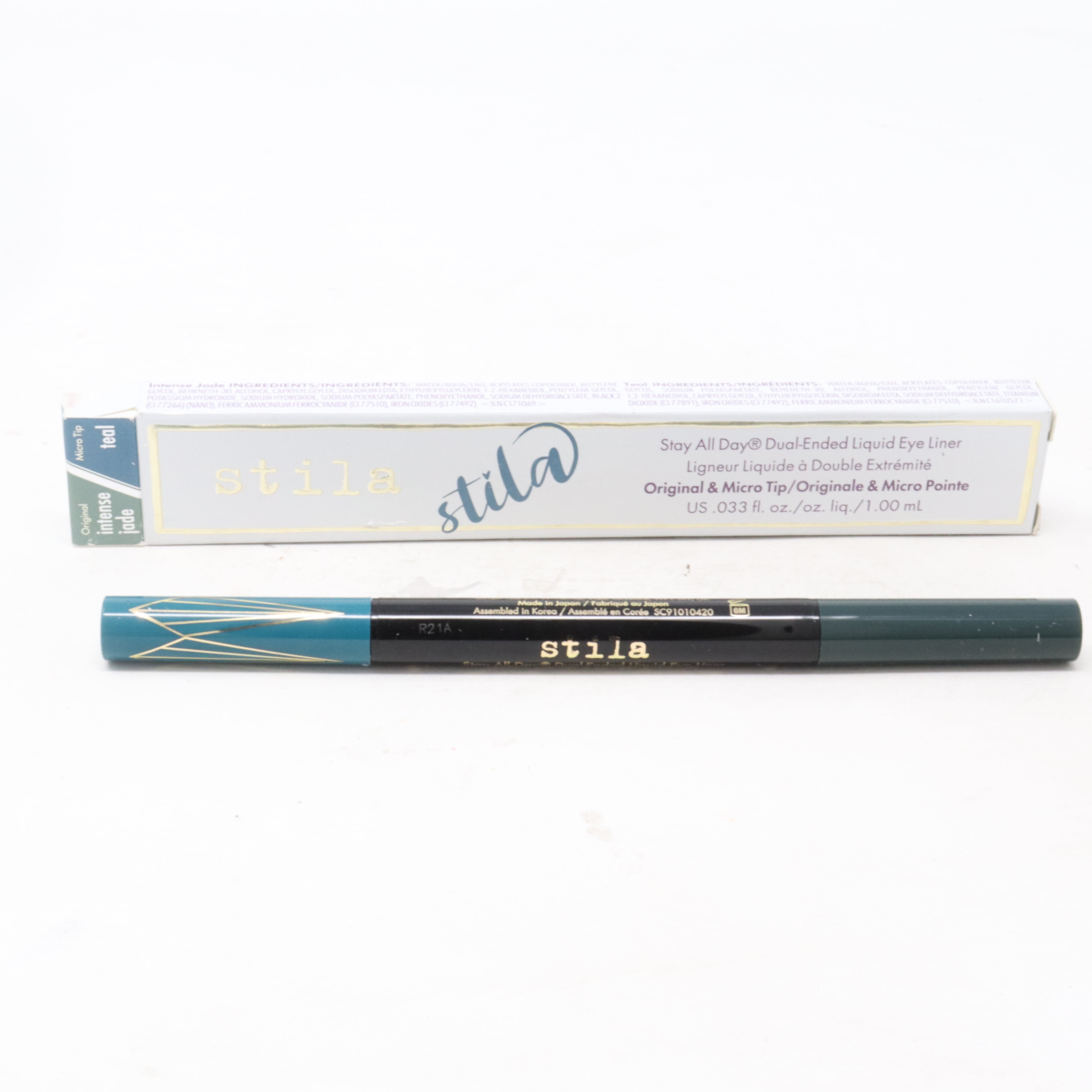 Stila Stay All Day Dual Eye Liner Intense Jade / Teal 0.33oz/1.0ml New With Box