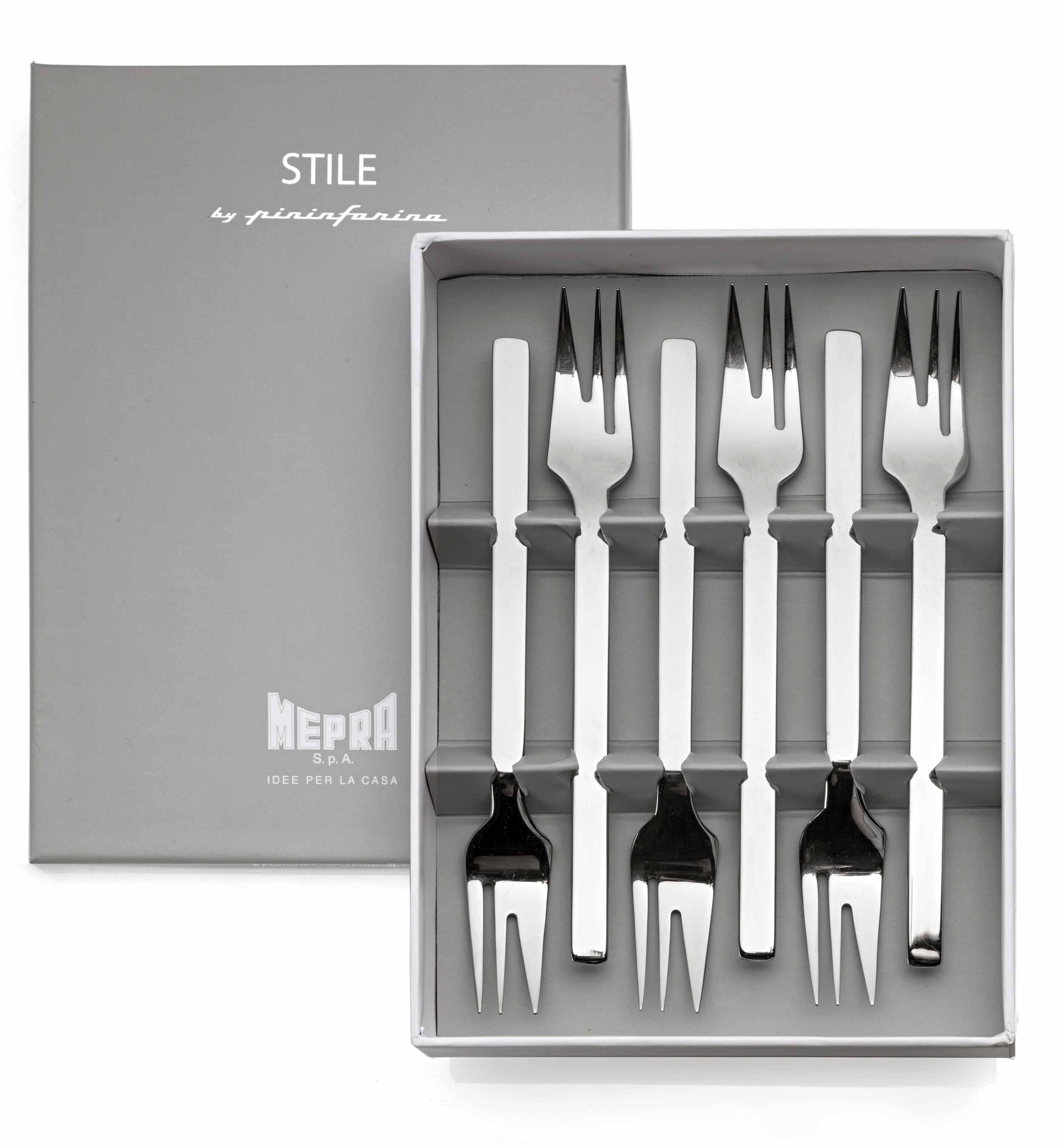 MEPRA Gift Box 6 Cake Forks Stile Stainless Steel (Set of 6)